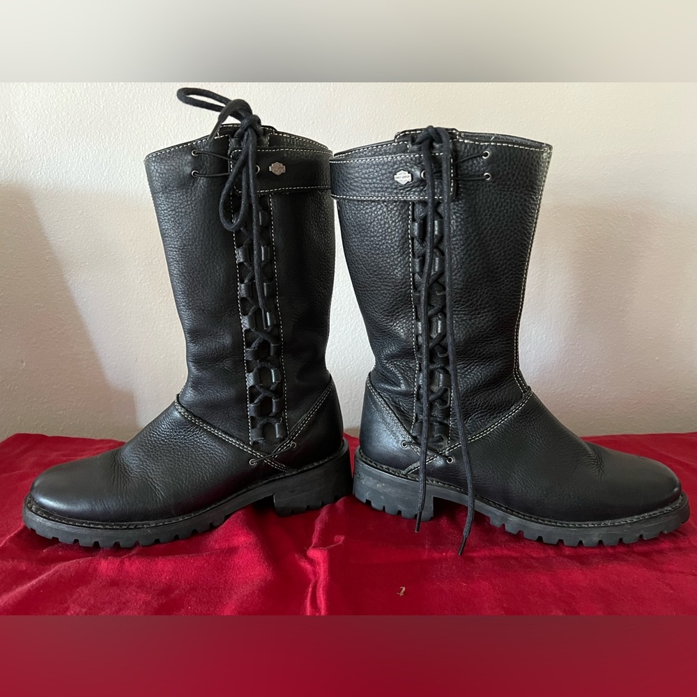 Ladies Leather Harley Davidson Riding Boots